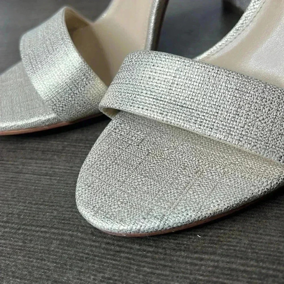 Sam Edelman Yaro Heels Pewter Metallic Champagne Gold Sandals - Picture 7 of 10